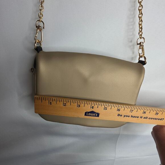Versace Fragrance Gold Clutch Shoulder Crossbody Sm bag. Purse. Flaw! Used Once - Picture 7 of 16
